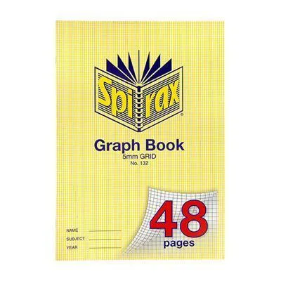 Spirax 132 Graph Book 5Mm Grid 48 Page A4