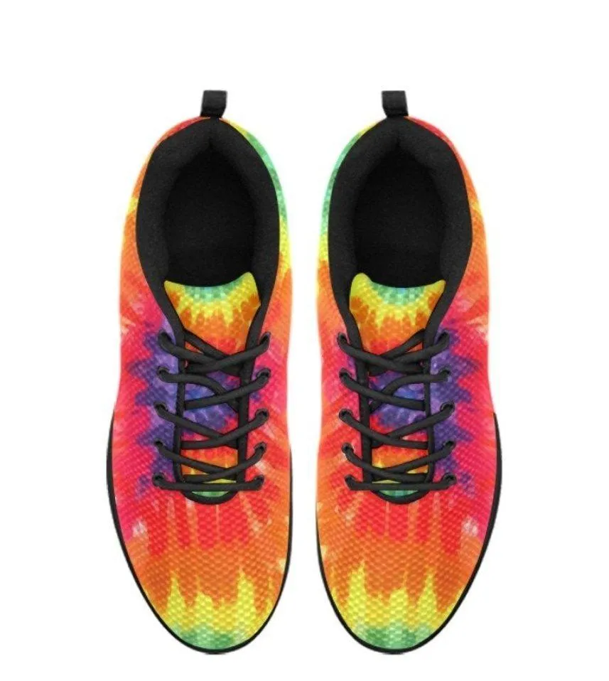 Womens Sneakers, Rainbow Print Running Shoes by inQue.Style